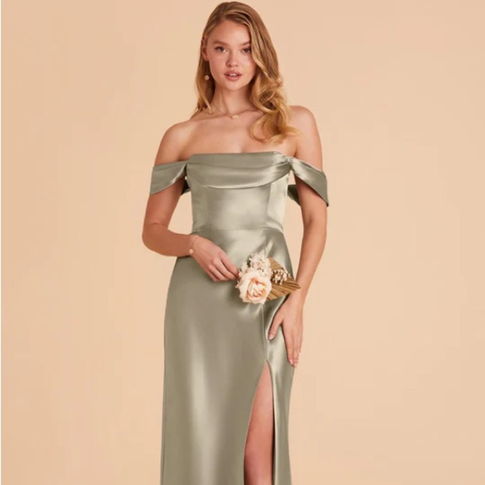 Birdy Grey Mia convertible dress- Shiny satin Moss Green size XL